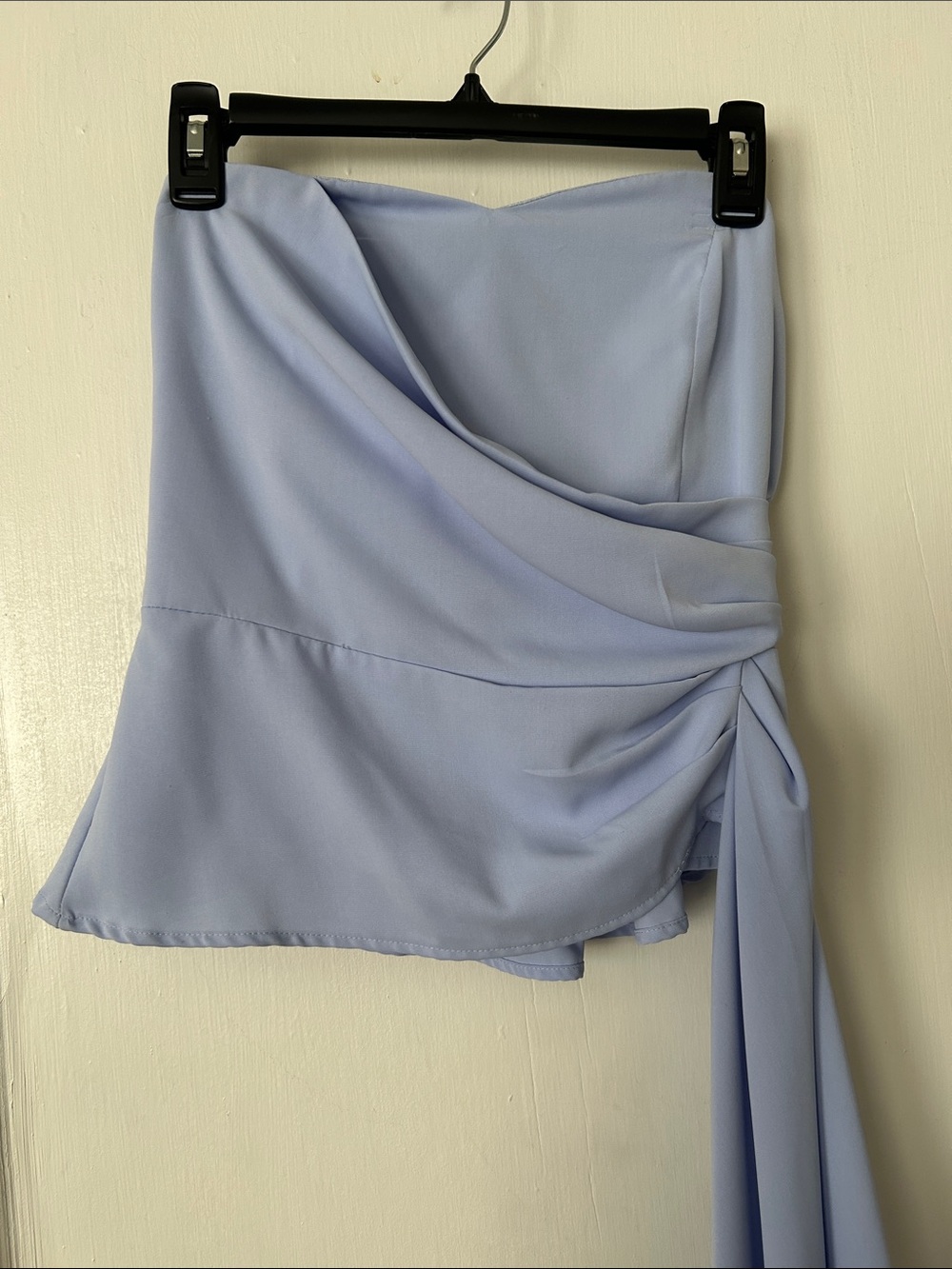 MOD Draped Lavender Mini Skirt with Side Knot